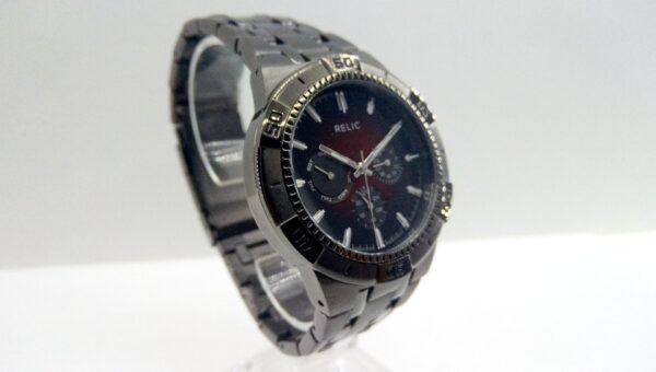 Relic All Stainless Steel Gunmetal Japan Quartz Movement Wristwatch zr15514 - Image 2